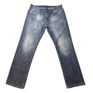 PD&C Jeans Mens 36x32 (36x29) Blue Slim Straight PD9C7WR7SLP Denim Pants